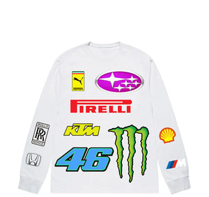 white motorsport longsleeve tee