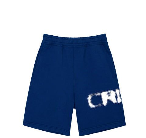 navy crisp logo shorts